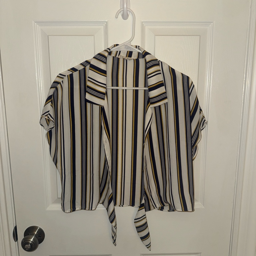 Multicolor Striped Cropped Woman's Top